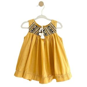 Artisan NY Beautiful Yellow Embroidered Baby Dress Girls 2T